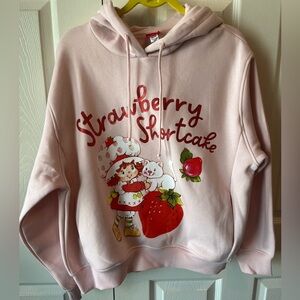 NWT | Strawberry Shortcake | Pink Graphic Hoodie | Medium Y2K Cute 🍓